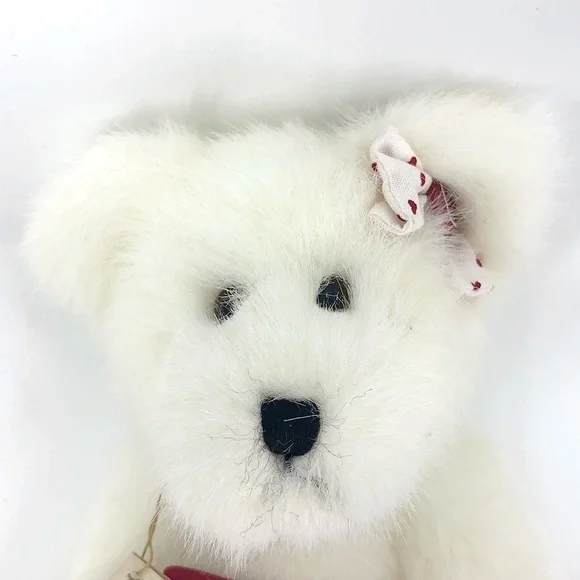 NWT Boyds Bears “Lovie” 8" White Plush Teddy Bear Valentine's Day Thinkin’ Of Ya - Picture 2 of 11